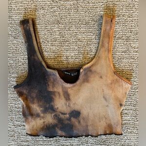 SHEIN Tie-Dye Ribbed Tank Top